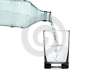 Pour water into glass photo