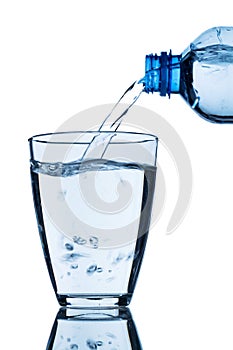 Pour water into a glass