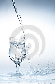 Pour water glass