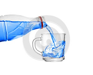 Pour water into a glass