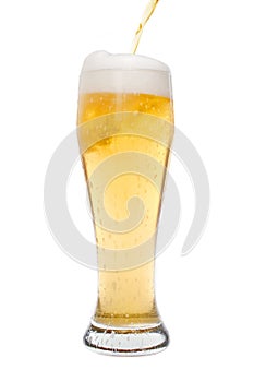 Pouring beer in a glass