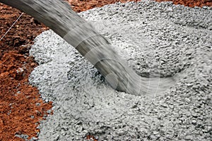 Pouring cement