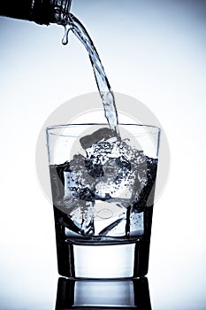 Pouring a Cocktail in blue