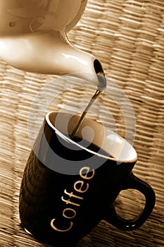 Pouring coffee photo