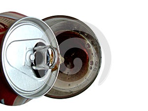 Pouring cola into glass