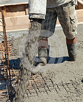 Pouring concrete