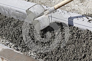 Pouring concrete photo