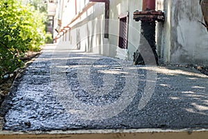 Pouring the concrete base of the house. Formwork Home construction. Technology pouring concrete. Restoration of formwork of a