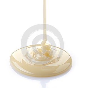 Pouring condensed milk