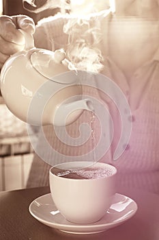 Fundición taza de té 