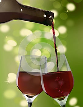 Pouring drinks from bottle