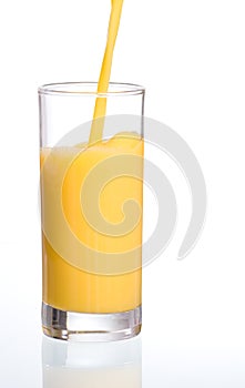 Pouring fresh orange juice