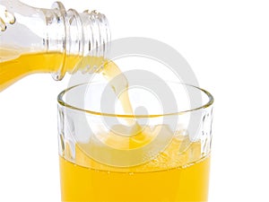 Pouring fresh orange juice