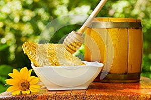 Pouring honey