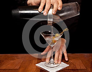 Pouring a Martini