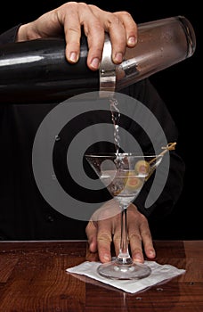 Pouring a Martini