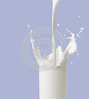 Pouring milk