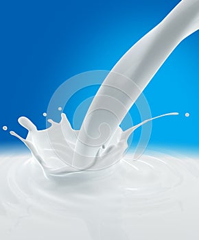 Pouring milk