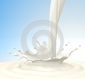 Pouring milk