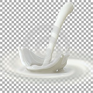 Pouring milk crown splash