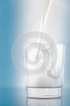 Pouring milk into a glass