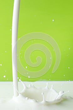 Pouring milk splash