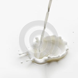 Pouring milk splash