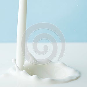 Pouring milk splash