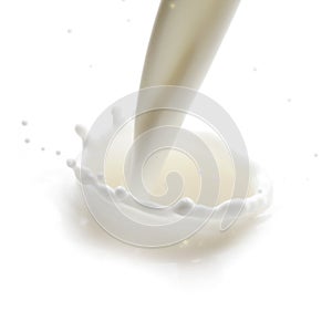 Pouring milk splash