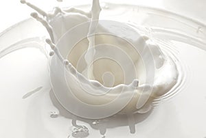 Pouring milk splash