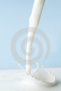 Pouring milk splash