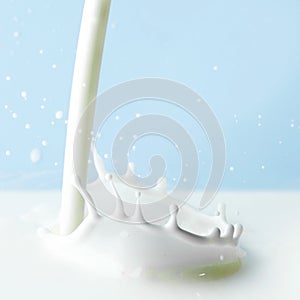 Pouring milk splash