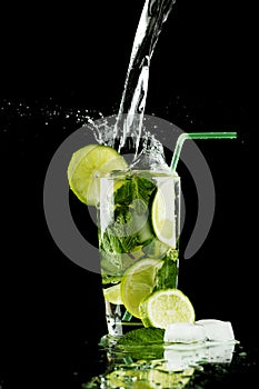 Pouring mojito