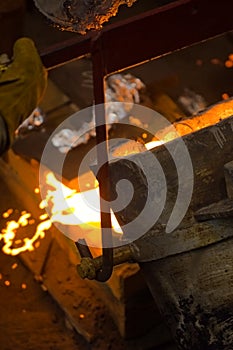 Pouring Molten Metal