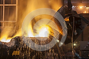 Pouring of Molten Steel