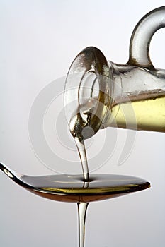 pouring olive oil photo