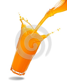 Pouring orange juice