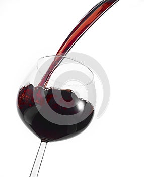 Pouring red wine