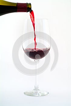 Pouring red wine