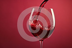 Pouring red wine to glass party restaurant bar gourmet celebration luxury taste splashing grape alcohol expensive drink