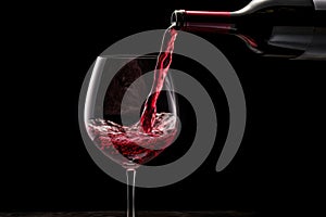 Pouring red wine to glass party restaurant bar gourmet celebration luxury taste splashing grape alcohol expensive drink