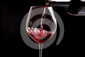 Pouring red wine to glass party restaurant bar gourmet celebration luxury taste splashing grape alcohol expensive drink