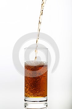 Pouring soft drink