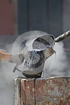 Pouring Steamy Tar