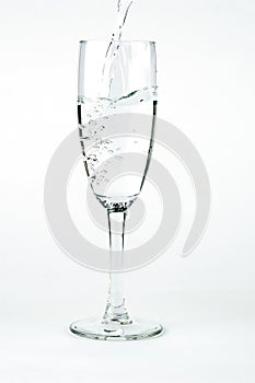 Pouring water in glass