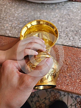 Pouring water is a part of Buddhism and Brahmanism.