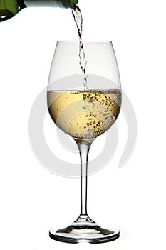 Pouring white wine