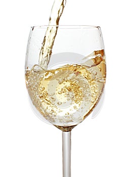 Pouring white wine