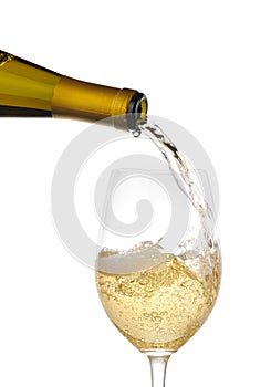 Pouring white wine