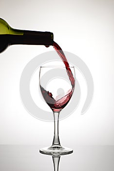 Pouring wine in a glass